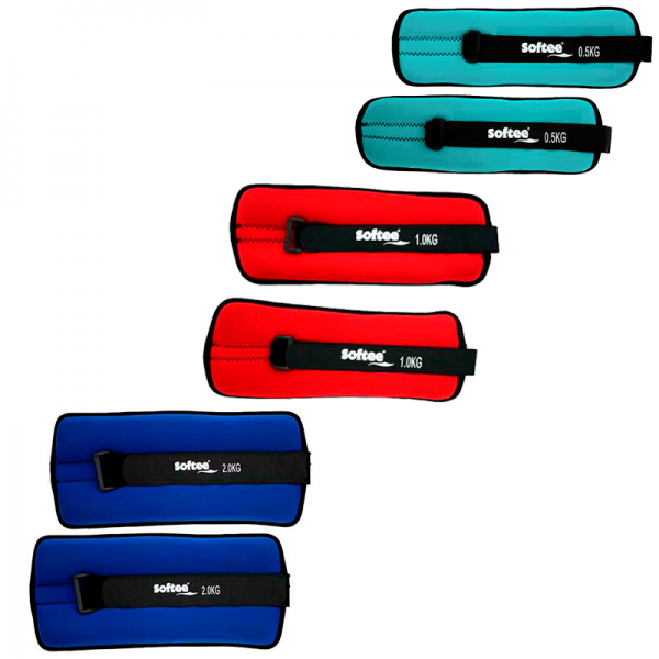 Tobilleras muñequeras lastradas de neopreno (par) - Pesos disponibles de 0.5kg 1kg y 2kg Tobilleras muñequeras lastradas de neopreno (par) - Pesos disponibles de 0.5kg 1kg y 2kg